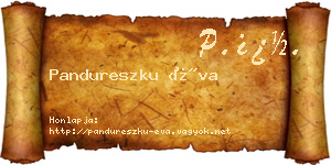 Pandureszku Éva névjegykártya